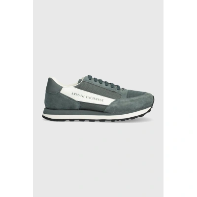 Sneakers boty Armani Exchange zelená barva, XUX083 XV263 T474