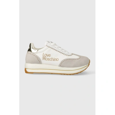 Sneakers boty Love Moschino bílá barva, JA15054G1IIND10A