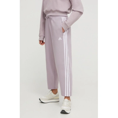 Tepláky adidas fialová barva, s aplikací, IR5387