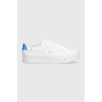 Sneakers boty Lacoste Ziane Platform Leather bílá barva, 47CFA0004