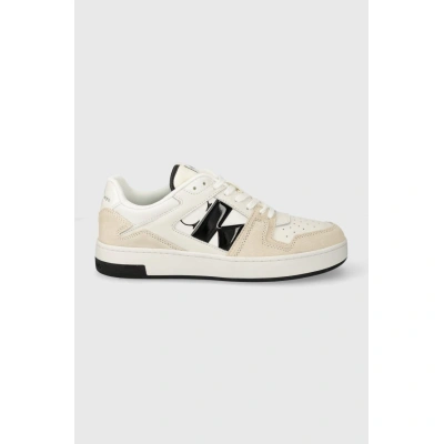 Sneakers boty Calvin Klein Jeans BASKET CUPSOLE LOW LTH NBS DC bílá barva, YM0YM00933