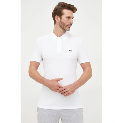 Bavlněné polo tričko Lacoste bílá barva, PH4012-001