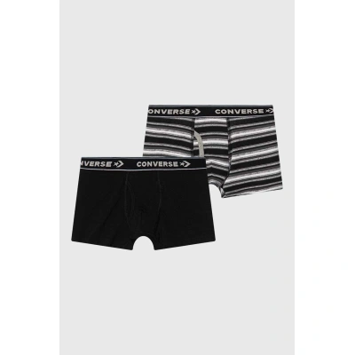 Dětské boxerky Converse 2-pack černá barva