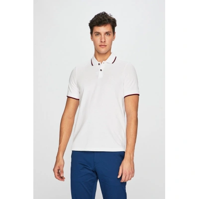 Bavlněné polo tričko Armani Exchange bílá barva, hladké, 8NZF75 Z8M5Z