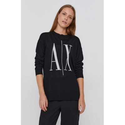 Svetr Armani Exchange dámský, černá barva, lehký