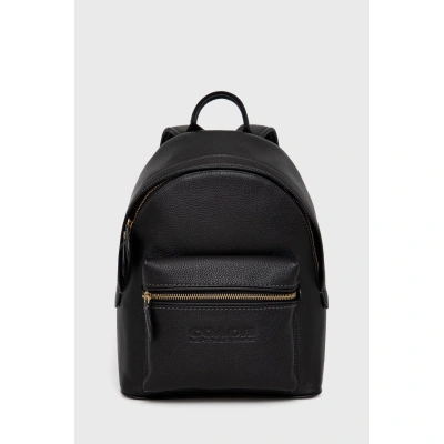 Kožený batoh Coach Charter Backpack 24 dámský, černá barva, malý, hladký