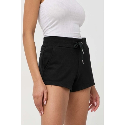 Kraťasy Armani Exchange dámské, černá barva, hladké, high waist, 8NYSBA YJE5Z NOS