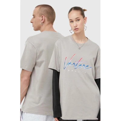 Bavlněné tričko Vertere Berlin béžová barva, s aplikací