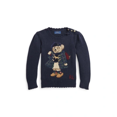 Dětský bavlněný svetr Polo Ralph Lauren černá barva, lehký