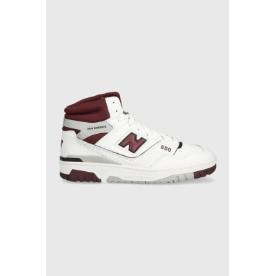 Kožené sneakers boty New Balance BB650RCH bílá barva