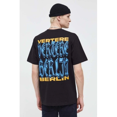 Bavlněné tričko Vertere Berlin černá barva, s potiskem