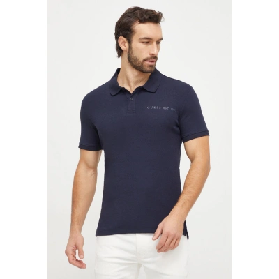 Polo tričko Guess NOLAN tmavomodrá barva, M4RP66 KBL51