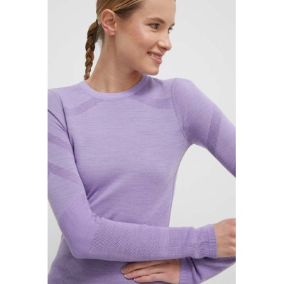 Funkční triko s dlouhým rukávem Smartwool Intraknit Thermal Merino fialová barva
