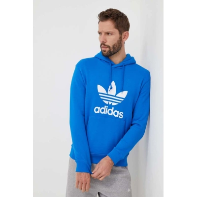 Bavlněná mikina adidas Originals Adicolor Classics Trefoil pánská, s kapucí, s potiskem, IM9410