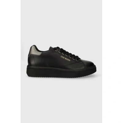 Kožené sneakers boty Steve Madden Fynner černá barva, SM12000465