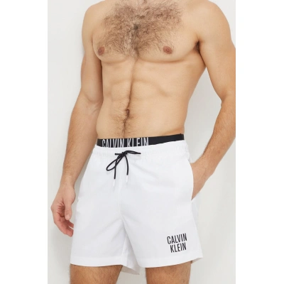 Plavkové šortky Calvin Klein bílá barva