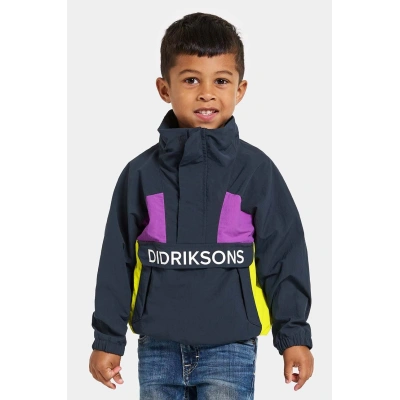 Dětská bunda Didriksons BJÖRNBÄR KIDS ANORAK černá barva