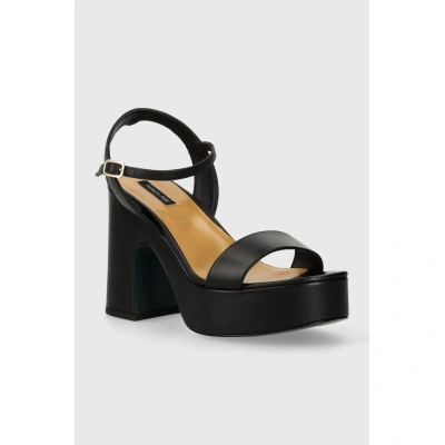 Kožené sandály Patrizia Pepe černá barva, 8X0065 L048 K103