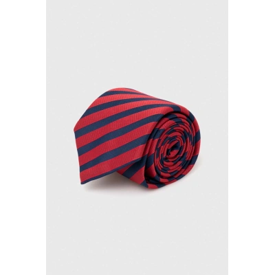 Kravata BOSS červená barva