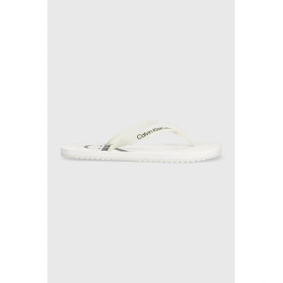 Žabky Calvin Klein Jeans BEACH SANDAL MONOGRAM TPU pánské, bílá barva
