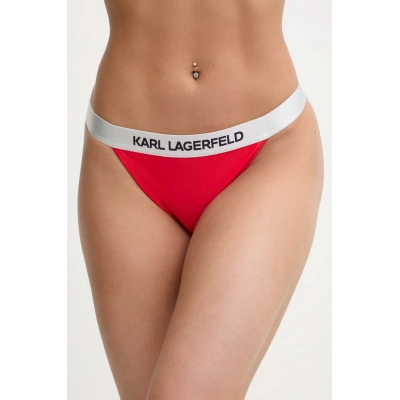 Plavkové kalhotky Karl Lagerfeld červená barva