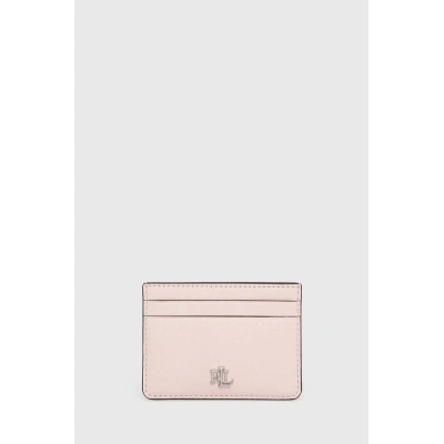 Kožené pouzdro na karty Lauren Ralph Lauren růžová barva, 432876732
