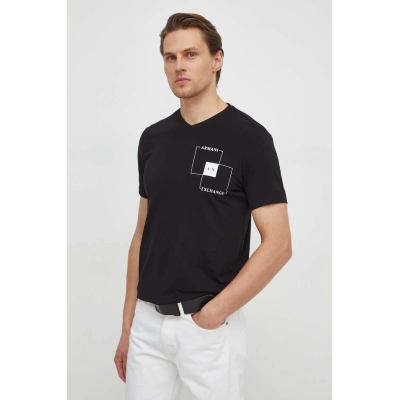 Tričko Armani Exchange černá barva, s potiskem, 3DZTHP ZJE6Z