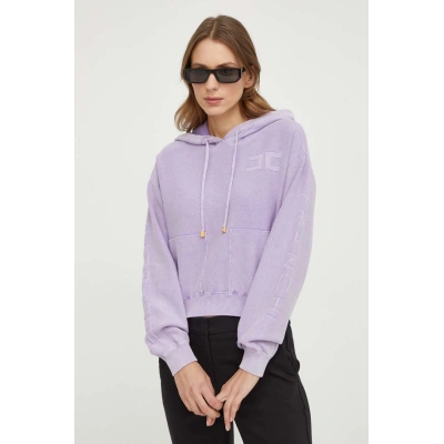 Bavlněný svetr Elisabetta Franchi fialová barva, lehký, MK02S41E2