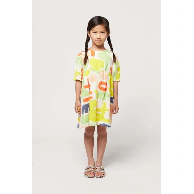Dětské bavlněné šaty Bobo Choses žlutá barva, mini