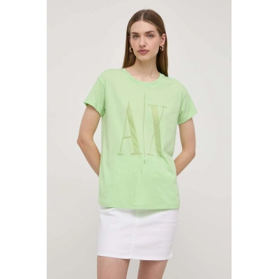 Tričko Armani Exchange zelená barva, 8NYTHX YJ8XZ