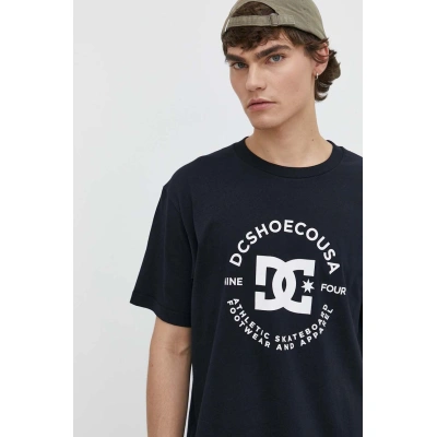 Bavlněné tričko DC tmavomodrá barva, s potiskem, ADYZT05376
