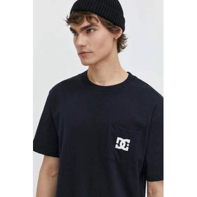 Bavlněné tričko DC černá barva, s potiskem, ADYZT05377