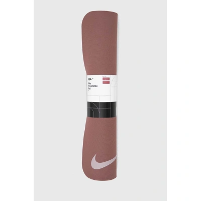 Oboustranná podložka na jógu Nike růžová barva