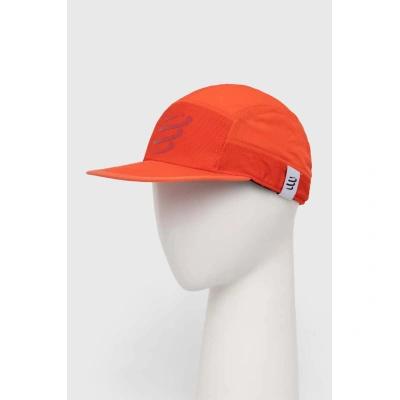 Kšiltovka Compressport 5 Panel Light Cap červená barva, vzorovaná, CU00097B