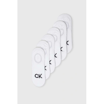 Ponožky Calvin Klein 6-pack pánské, bílá barva, 701220501