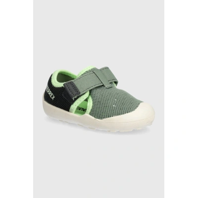 Dětské boty adidas TERREX zelená barva