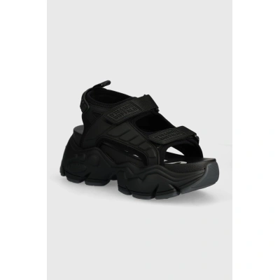 Sandály Buffalo Binary Track dámské, černá barva, na platformě, 1602159.BLK