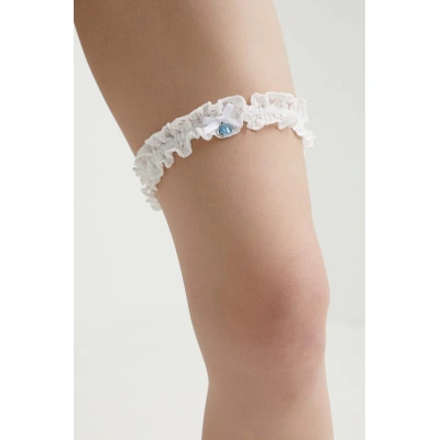 Podvazek Rotate Lace Bow Garter bílá barva, 112185857