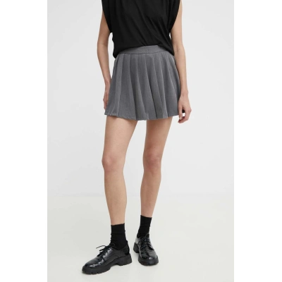 Kalhotová sukně Answear Lab šedá barva, high waist