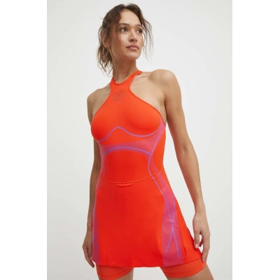 Sportovní šaty adidas by Stella McCartney Truepace oranžová barva, mini, IQ4482