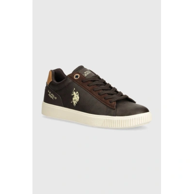 Sneakers boty U.S. Polo Assn. TYMES hnědá barva, TYMES006M/CYN1