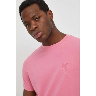 Tričko Karl Lagerfeld růžová barva, 541221.755890