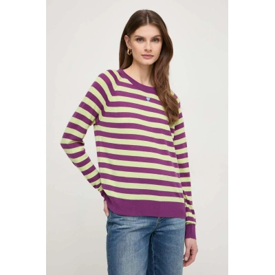 Vlněný svetr MAX&Co. dámský, fialová barva, lehký, 2416361061200