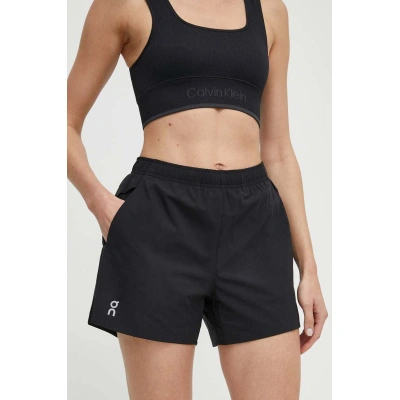 Běžecké šortky On-running Essential černá barva, high waist