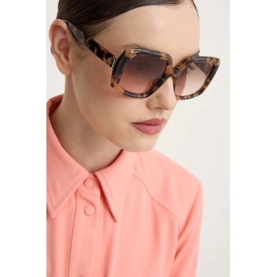 Sluneční brýle Furla dámské, hnědá barva, SFU709_540801