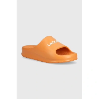 Pantofle Lacoste Serve Slide 2.0 pánské, oranžová barva, 47CMA0015