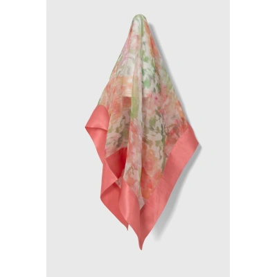 Hedvábný kapesníček Lauren Ralph Lauren růžová barva, 454943679