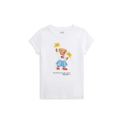 Dětské bavlněné tričko Polo Ralph Lauren bílá barva, 312942856001