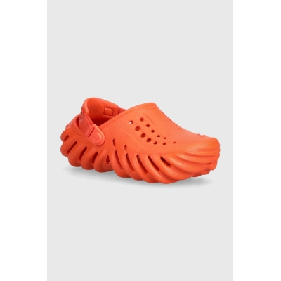 Dětské pantofle Crocs Echo Clog oranžová barva