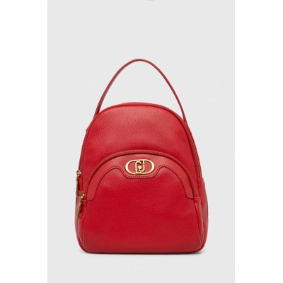 Kožený batoh Liu Jo dámský, červená barva, malý, hladký